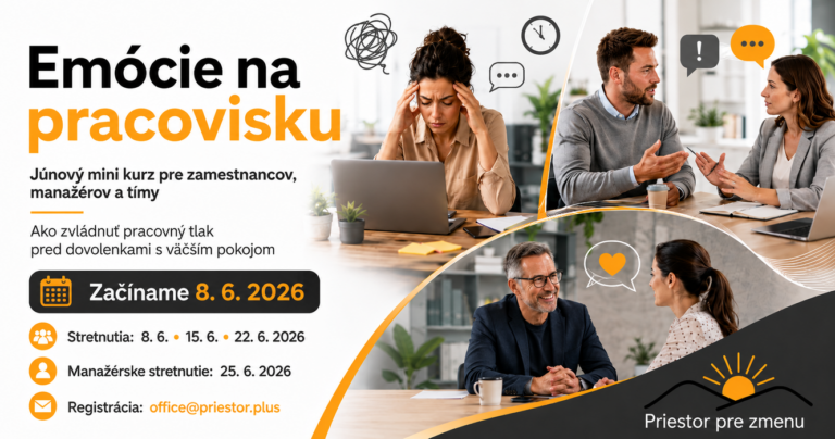 Júnový mini kurz emočnej gramotnosti pre zamestnancov, manažérov a tímy Jún býva v práci špecifickým obdobím. Uzatvárajú sa úlohy, dobiehajú termíny, rastie tlak pred dovolenkami a mnohí ľudia cítia únavu z celého polroka.
